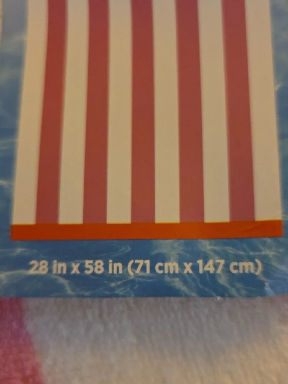 Striped Beach Towel -  Pink & Blues With White